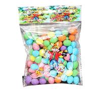 Genérico Decorative Foam Easter Eggs 1.5 x 1.8 cm - Mini Coloured Fake Eggs with Glitter | DIY Crafts Accessories Basket Decoration Spring | para de Pascua in
