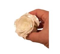 Genérico Decorative Handmade Soap Flower, Pearlescent White Rose with Shine, Classic and Timeless, 8 cm Diameter