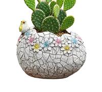 Generico Decorative Plant Pots with Drainage Holes and Shell Effect