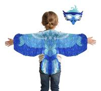 Generico Déguisement Oiseau Accessoire - Thème Animal Immersif | Braces Élastiques Ailes et Masque Visage - Costume Oiseau pour École Scène Carnaval Halloween Mascarade Anniversaire Fête