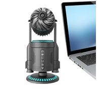 Generico Desk Fan, Personal Fan with Adjustable Air Flow | Rotating at 5000 RPM Silent Rocket Shape with Air Circulator with Light for School Office Home