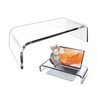 Generico Desk Monitor Stand - Sturdy Clear Acrylic, Table Organizer, Stable, Computer Screen Height, , Ergonomic Accessory for Work at Home