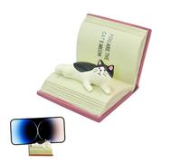 Generico Desk Phone - Cat Lying on Resin for Bread, Cute Cartoon Animal, Mobile Phone Table | Funny Phone Holders for