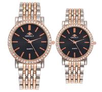Generico Diamond Analog Quartz Watch, Casual Stainless Steel Watches for Men Women Romantic Wedding Gifts, men-a
