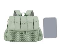 Generico Diaper Backpack, Diaper Backpack | Large Capacity Bag | Multifunctional Bags for Moms, Waterproof Changing Bags with Changing Mat, green, Please refer to the description, Please refer to