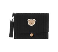Genérico Diaper Bag | Adorable Embroidered Folding Pouch | with Strap for Stroller Multiple Pockets Diaper Bag for Mom, Dad, Boy, Girl, Travel, Road Getaway, Hospital, Black/White, Consulte la