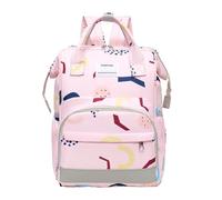 Generico Diaper Bag - Spacious Care, Storage Bag, Lightweight Travel with Soft Shoulder Strap, Organizer Bag for Multi-Compartment Items, Fabric F, Pink, riferimento alla descrizione