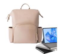 Genérico Diaper Changing Backpack - PU Leather 20L Waterproof Diaper Bag, Creamy, Consulte la descripción, See description