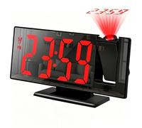 Generico Digital Alarm Clock - Large Size LED Clock Room, Temperature Alarm Clock, Bedside Table Desk | 12/24 Hours Electronic Clock for Children Adults Home Office Wall Night