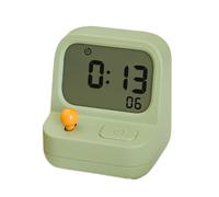 Genérico Digital Alarm Clock, Silent and Decorative LCD Display - Children's Digital Clock with | for Bedroom, Bedside, Bathroom, Home and Travel for Girls and Boys