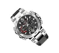 Generico Digital and Analog Watch - Premium Elegant Durable, Waterproof Display Wrist Watch for Sports, Office Travel Informal Occasions | Multipurpose Outdoor Indoor Utility, Silver Black