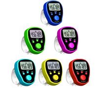 Genérico Digital Clicker - LED Manual Counter | Finger Counter | Fitness | Portable Clicker, Cycling, Pack of 5 Fabric Counters for Counting Stitches by Dit