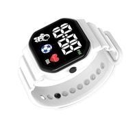 Genérico Digital Sports Watch: Silicone, 43mm, LED Watch, Waterproof Design | Co Strap with Large Source Display, Kids Sports Wristwatch for Jogging, Walking, IR, White1, Consulte la descripción