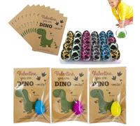 Generico Dinosaur Egg Paper - 4.5×3 inch 210g Paper | Pack of 24 Dinosaur Eggs Growing Broken Hatching in Water, Science Educational | Age Child