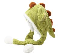 Genérico Dinosaur Hat - Polyester, Animal Hat, Moving Ear | Cute Removable Ear Design Funny Goro Cosplay, Plush Plush Beanie for Cosplay Events