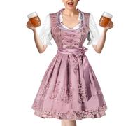 Generico Dirndl Clothes for Women - Halloween Complete Bavarian Dirndl Costume Set - Cosplay Skirt with Shirt and Apron for Role Playing Theatre Travel Parties Events Fans Waiter Artists