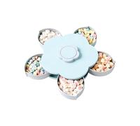 Generico Divided Candy Organizer - Reusable Snack Holder, Rotating Lid Box, Multi-Section Food Tray, Compact Kitchen Accessory | Divider for with Desi