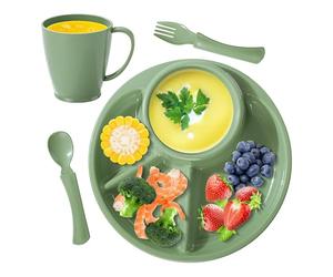 Genérico Divided Plates | Divided Plates for Student Diet - Oval Plates With Four Compartments For Restaurant Dining Room Apartment Casa Cantina