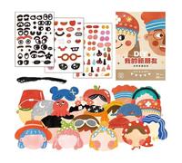 Genérico DIY Face Creating: Personalized Expression Craft Set, Repositionable Facial Feature Stickers, Design Kit, E-Learning Pack