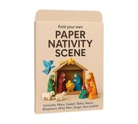 Genérico DIY Paper Nativity Scene - Christmas Kit with Jesus, Angels & Animals | Easy Paper Decoration for Beginners | 7x7 inch, 200g, Gift for Hobbies Crafts