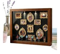 Generico DIY Silhouette Box - Shadow Box Frame Kit With Lights, Miniature People Figures And Lights, 11 Pieces Miniature Picture Frame With 8 Figurines - For Tabletop Valentine's Day Wedding