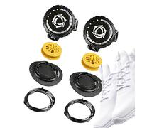 Genérico Do not tie the shoes | 1 pair * with swivel buckle | elastic quick release | 120 cm reflective, no knot, safety swivel closure, sports shoes, Black, Consulte la descripción