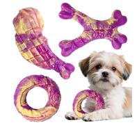 Genérico Dog Chew Toys - Pet Supplies Nylon Meat Flavor - 3 Pack Medium Puppy Teether Toys for Small and Large Indoor Breeds