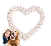 Generico Dog Heart Toy - Durable Rope Chew Toy | Interactive Pet Accessory, Sturdy Chew Toy for Young and Old Dogs, for Saint-Val