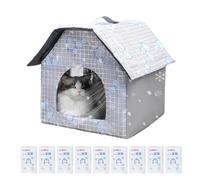 Genérico Dog Pet House - Cat Cooling House | Multi-Functional Cat Air Conditioner Hôuse | Waterproof Folding Bed with 9 Ice Packs for Medium Breed Kennel Crate Indoor Balcony Shed