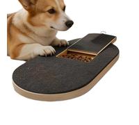 Genérico Dog Scratch Board, Wooden Nail Filing Pad, Treat Box Enrichment Toy, Sandpaper Training Board Build, Pet Cognitive Activity Tool, Home Play Boredom Carpet Floor Use 16.93x9.84x1.18 Inches