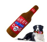 Generico Dog Toy Bottle, Wine Bottle Shaped Toy | Squeaky Padded Dog Toys - for Chewing Playing with Mental Stimulation and Activity