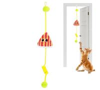 Generico Door Cat Toy - Enrichment with Crumpled Paper - with Ball and Spring Paper for Interactive Games - Exercise, Boredom, Interior, Animal Cage