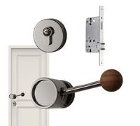 Generico Door Handles for Interior Doors with Lock | Quiet Privacy Without Keys, Door Handle with Lock for Interiors | For Bathroom Bedroom Entrance Interior Home