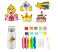 Genérico Dot Art Kit, Fun Creative Educational Toys - Set of Points for Beginners Creating Keychains, for Boys Girls School Class Game