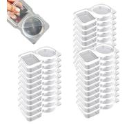 Genérico Double Condiment Containers - Reusable Sauce Counters with Compartment Condiment Tray, 30 Piece Set, Portion Control Containers with a