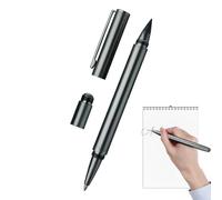 Genérico Double-Ended Metal Inkless Pen - Eternal Alloy Pencil | Reusable No-Sharpening Writing Tool, Smooth Fine-Tip Business Pen For Office, School & Daily Use