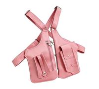 Generico Double Shoulder Armpit Bag - Adjustable Anti-Thief, Chest Bag, Safety Strap | For Travel, Work, Passport, School, Money, Running, Hiking, Motorcycle, Phone Wallet, Keys, Pink, Fare