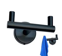 Genérico Double Towel Hooks - Bathrooms, High-performance, Sturdy, Double Hook, Wall Mounted Shower, Stainless Steel Clothes Bathroom Kitchen | Multipurpose Outdoor Indoor Utility Elegant Ergonomic