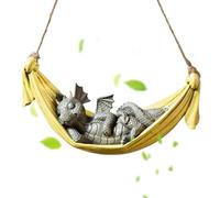 Generico Dragon Figurine | Dragon Decoration | Dragon In Swing Hammock, Fantasy Garden Decorations, Swinging Dragon Ornament, Waterproof Resin Dragon Art Decoration For Branch, Lawn, Patio