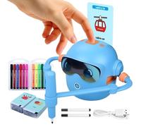 Genérico Drawing Robot for Kids - 4 Inch Interactive Learning Toy, Educational Art Drawing Machine, 100 Cards Voice Guide Teaching | Sound Interaction di