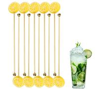 Generico Drink Stirrer Set - Cocktail Stick, Bar Accessories | Elegant Design Made of Stainless Steel, Reusable Dishwasher Safe, Long Drinks, Mixed Drinks, Juice, Smoothies, Versatile, Party Highli