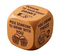 Generico Drinking Games for Adults - Wood 5 cm x 5 x 5 cm | Fun with Interactive Chalkboard, Entertainment Parties, Couples, Family, Friends | University Meetings Birthday, Holidays, Gift d