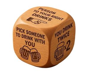 Generico Drinking Games for Adults - Wood 5 cm x 5 x 5 cm | Fun with Interactive Chalkboard, Entertainment Parties, Couples, Family, Friends | University Meetings Birthday, Holidays, Gift d