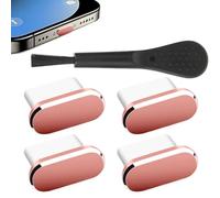 Generico Dust Proof USB C - Set of 4 Data Port and Port Covers | Dustproof Brush USB Port Portable Cleaning Brush For Tablet Mobile Phone Travel On St