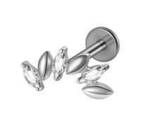 Generico Earring with Spines - Cartilage Piercing Jewellery with Cubic Zirconia | Small Stud Earrings with - Concerts Festivals Formal Events Holidays Weddings Parties and Daily Use