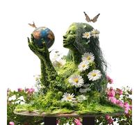 Genérico Earth Fairy Statue Stake - Magic Tree Face Yard Decoration, 2D Acrylic Spirit Totem | Outdoor Planter Figure, Garden Pole Art, Fantasy Patio Decor for Lawn