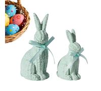 Genérico Easter Bunny Figurines - Decorative Easter Theme - Decorative Bunny Figures for Spring | for Living Room, Study, Children's Room, Bookcase, Sideboard, Coffee Table