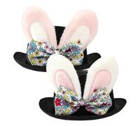 Genérico Easter Bunny Hat | Non-Woven + Plush, 80g, 57-60cm | Rabbit Ears Headwear For Adults | Cosplay Photo Prop For Easter Party Role Play