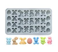 Genérico Easter Candy Molds | Easy Release Rabbit and Egg Reusable | Silicone Pastry Molds | For Decorating Cookies, Cakes and Candies in Home Kitchen,