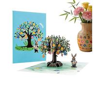 Generico Easter Cards 3D Easter Memory Card with Eggs and Spring Bunnies | Easter Memorial Card - For Husband Wife Friends Family Teachers and Parents